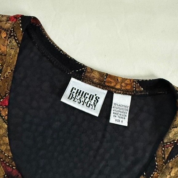 90s chicos boho patchwork going out top tagged a size 0 - Picture 4 of 4